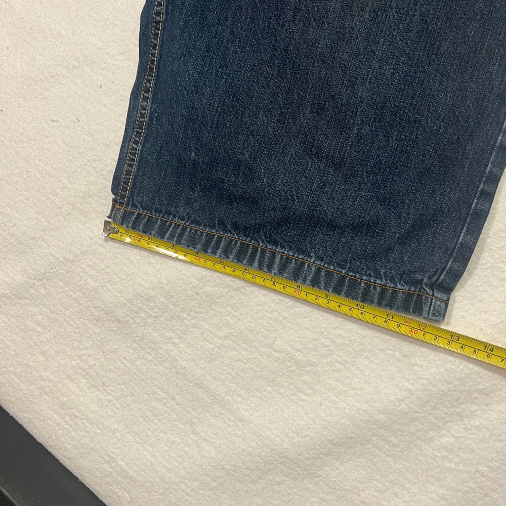 Vintage Mecca USA Denim Jorts Shorts Mens 34 Dark Wash Embroidered 90s Hip Hop - Picture 7 of 12